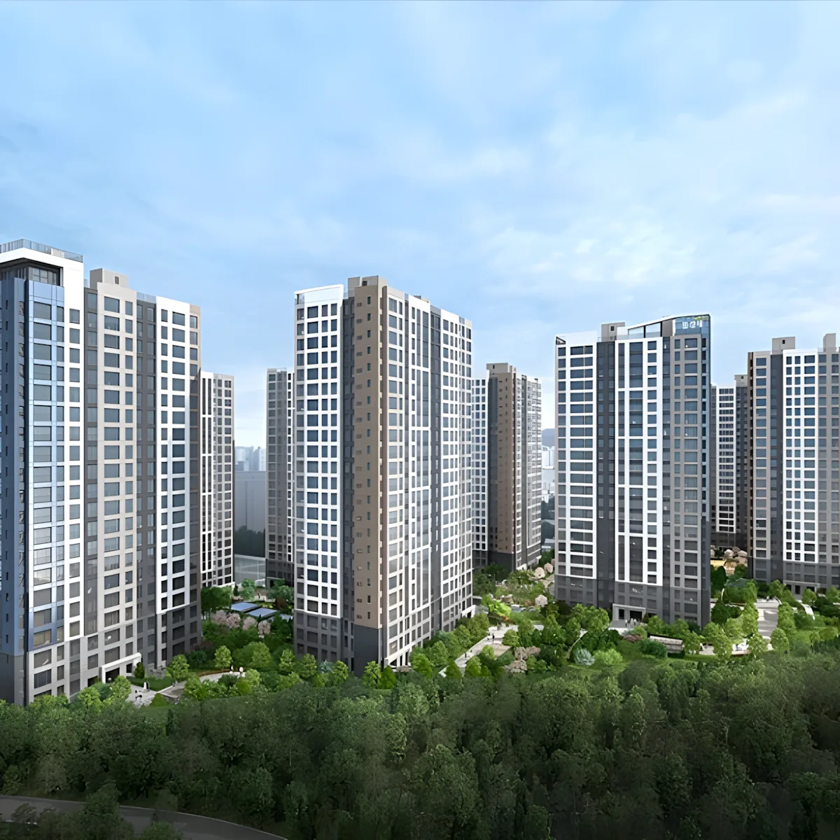 봉산공원 첨단 제일풍경채 조감도