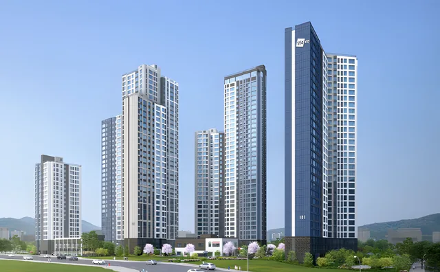 두산위브 더센트럴 도화 조감도