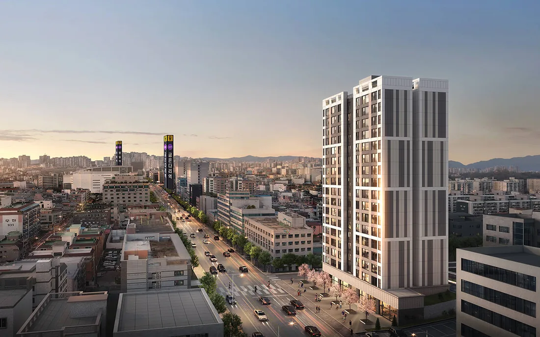 강동 디 아테온 조감도